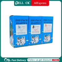 wellck 5000 pcsbox dental orthodontic zoo pack elastics rubber bands high quality latex braces force 3 55 06 5oz