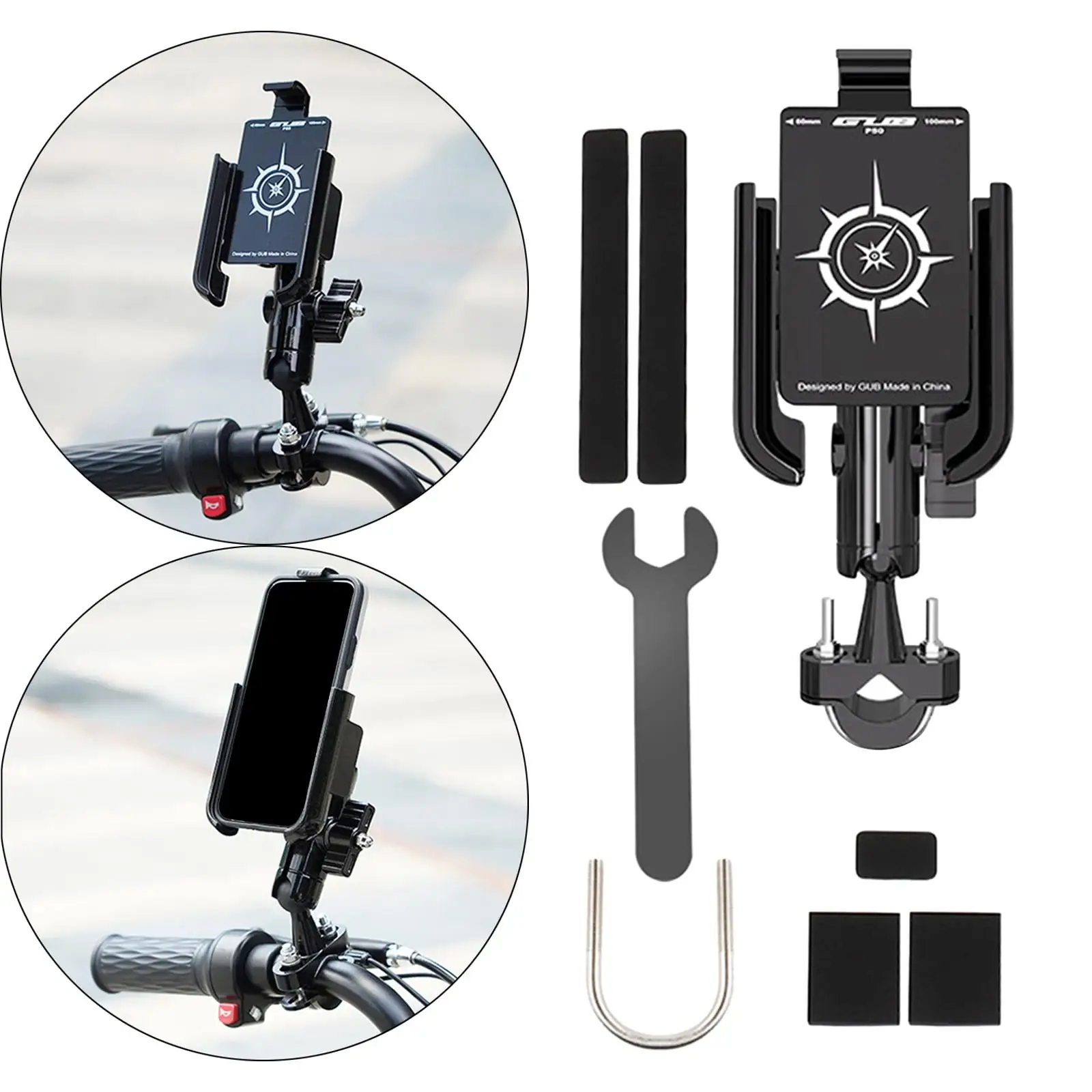 

Металлический держатель телефона для мотоцикла, велосипеда, алюминиевый сплав, противоскользящий зажим для GPS, универсальная подставка для...