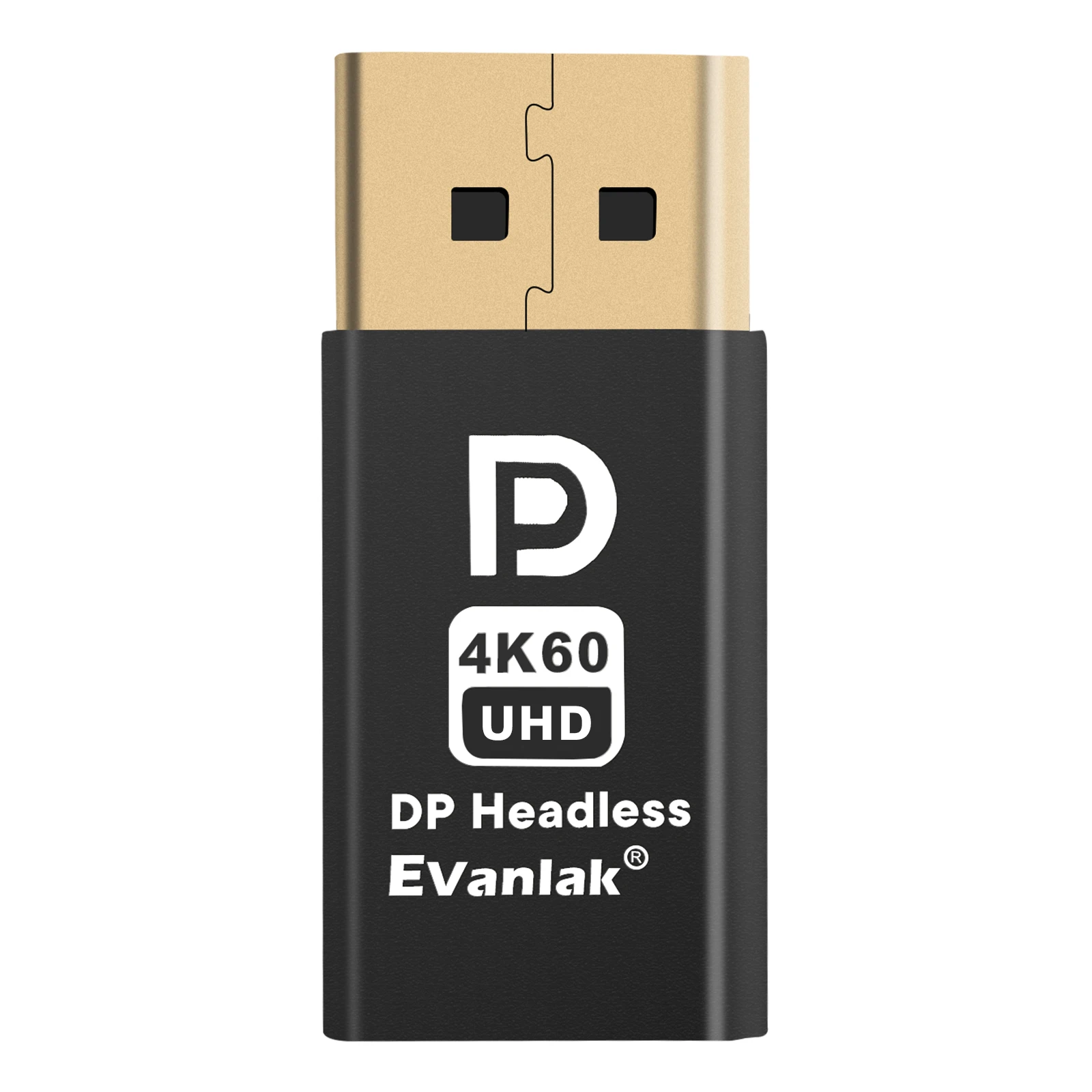 Evanlak DisplayPort Безголовый Призрак для ПК DP модель Plug -fit Безголовый 1080 @ 120Hz-4096x2160 @ 60 Гц FHD