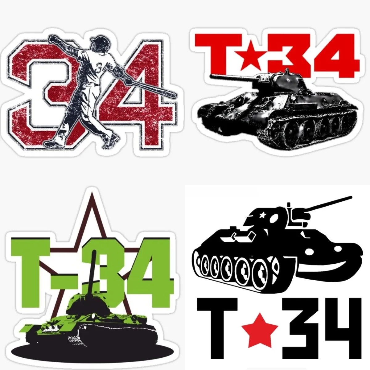 

Tank T-34 Ussr Victory Day Car Stickers Waterproof Cover Scratch Vinyl Decals Automobile Accessories Decoration