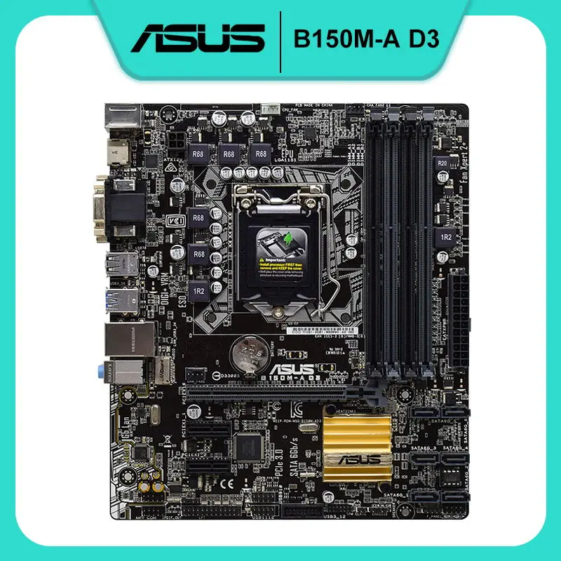 

Motherboard 1151 Motherboard DDR3 ASUS B150M-A D3 Core i7 i5 i3 Parameter Intel B150 64GB RAM DVI HDMI PCI-EX16 SATA3 Micro ATX