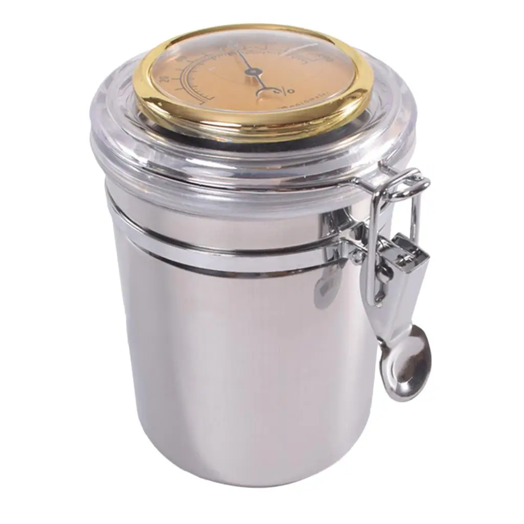 Увлажняющая трубка для сигар хьюмидор с гигрометром 7x4 дюйма серебристый