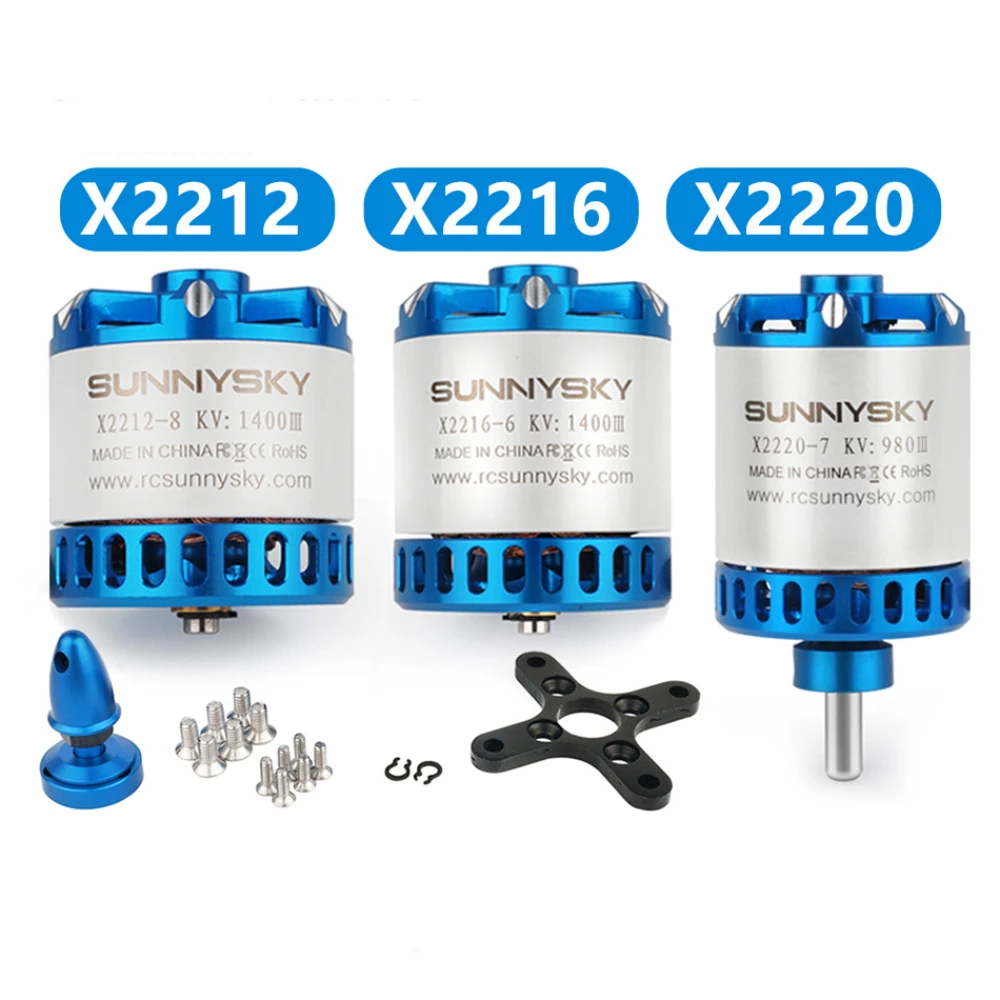 SUNNYSKY X2212-III X2216-III 880KV 950KV 980KV 1100KV 1150KV 1250KV 1400KV 2200KV Motor с оригинальной коробкой для модели RC