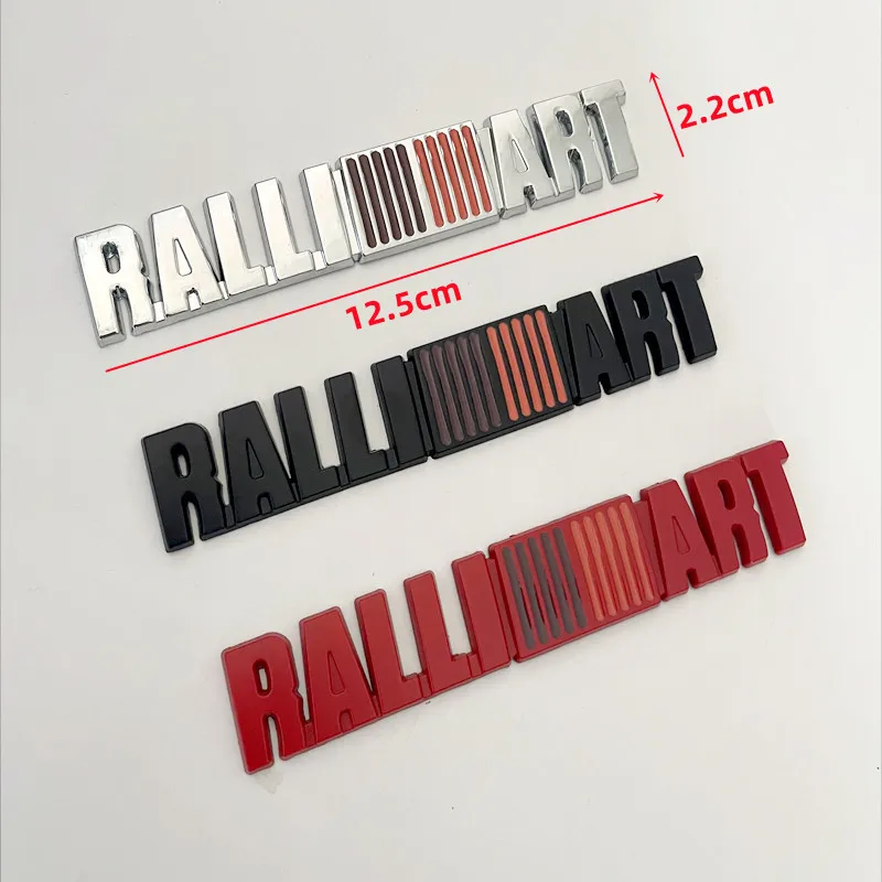 Фото 3D металлический автомобильный Стайлинг RalliArt, эмблема на переднюю решетку, значок на задний багажник, наклейка для Mitsubishi RalliArt Lancer Ralli Art 9 10 Asx №5