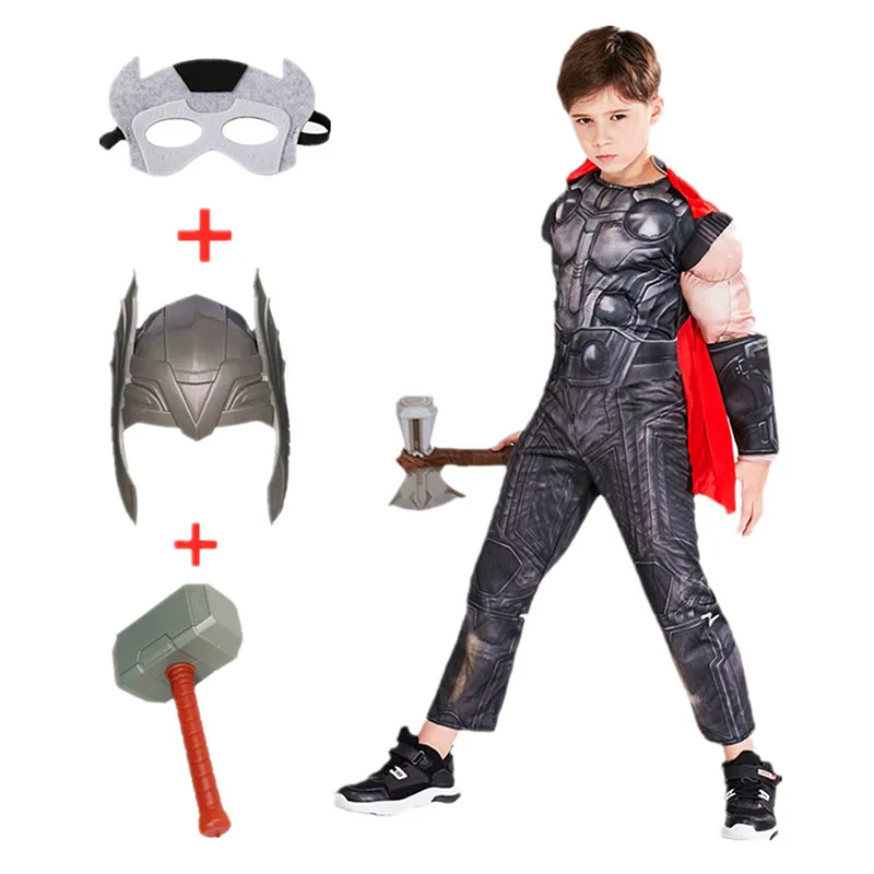 

Детские костюмы для косплея супергероев на Хэллоуин, костюмы в 3D стиле
