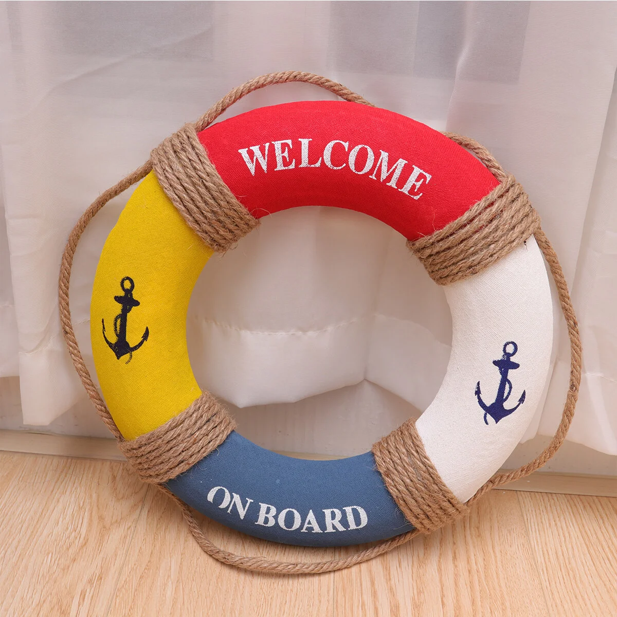 

Nautical Decorative Life Ring Beach Lifebuoy Decor Life Ring Nautical Lifebuoy Ring Wall for Home Wall Door Hanging Decoration