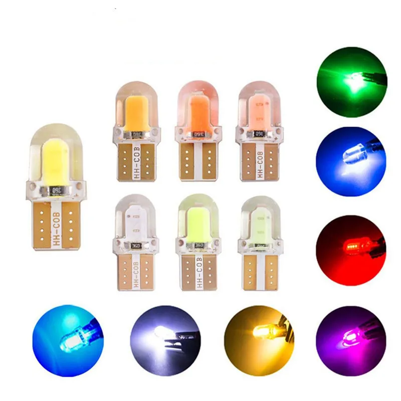 

5 stücke Auto Innen Lampen T10 194 168 W5W COB 4 SMD LED Silica Helle Weiße Freiheit Lizenz Glühbirnen auto Lichter