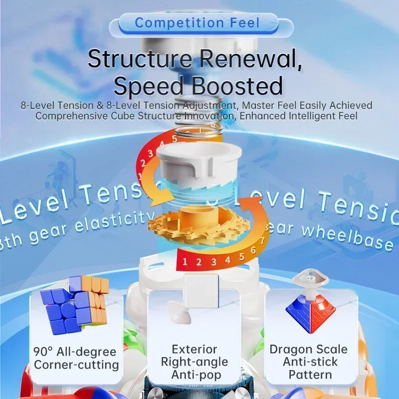 Умный кубик-гироскоп MOYU Weilong V10 AI Магнитный Волшебный игрушечный