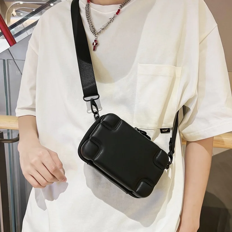 

Fashion Crossbody Square Bag Women Men 2023 Pu Leather Small Shoulder r Bags for Phone Students Unisex Cross Handbags