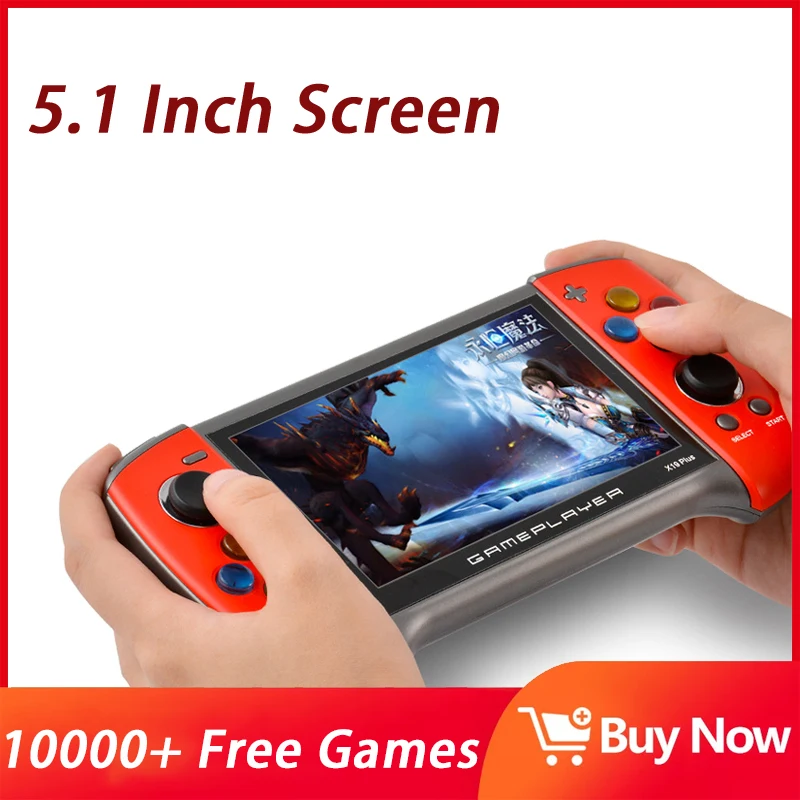 

5.1-inch Large Screen Gamepad Joystick X19 Plus Handheld Retro Game Console Supports For PS1 GBC MD Nostalgic Game Console