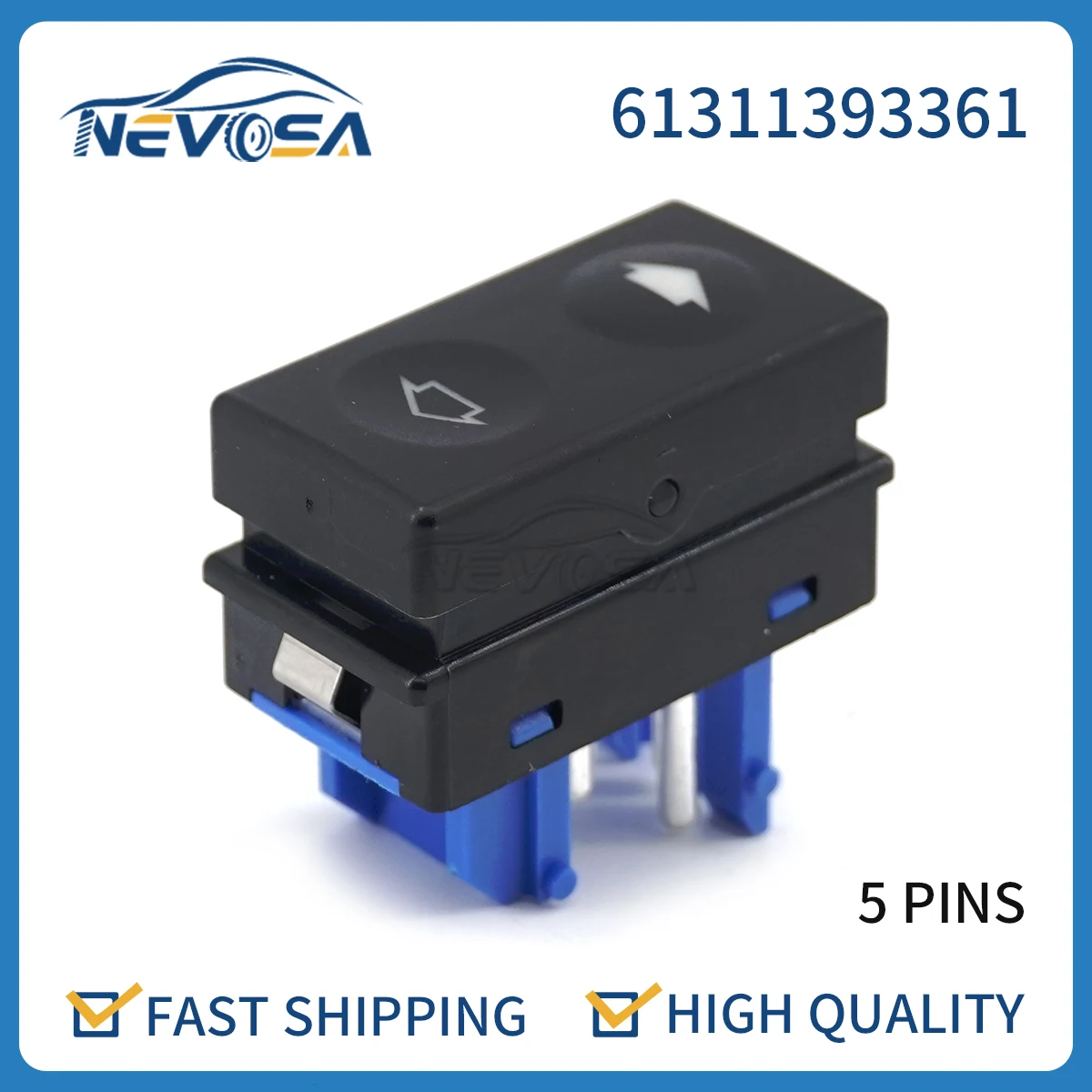 Nevosa 61311393361 For BMW E36 3 Series 318iS 328i M3 Z3 Power Car Window Control Switch Lifter Button Blue Base Car accessories