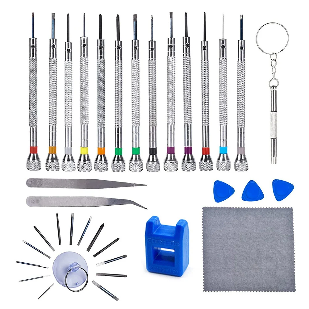 

Watch Repair Screwdriver, 0.6-2.0mm Precision Screwdriver Set with Replacement Screw Heads for Repair, Watch Tool Set