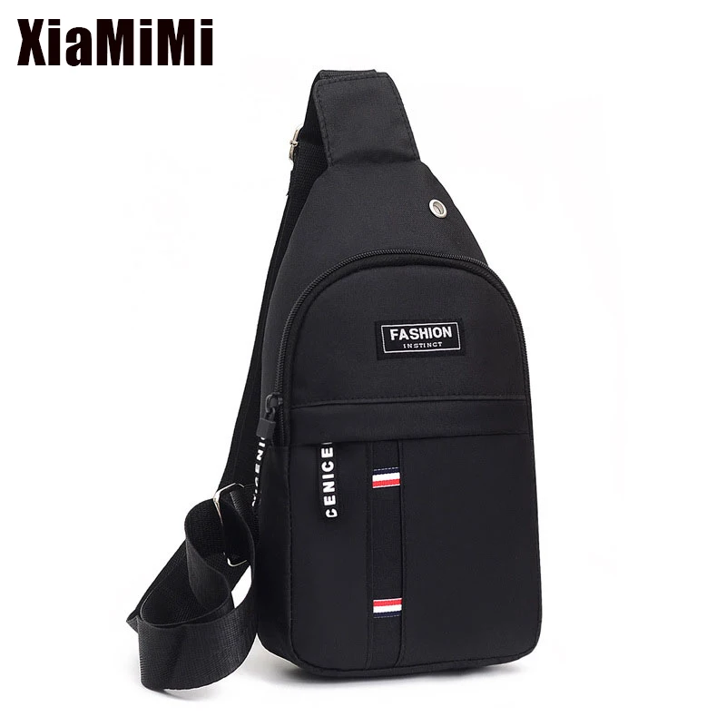 Wholesale Chest Bag 2022 New Casual Men'S Oxford Cloth Sports Messenger Bag Shoulder Usb Charging Hole Small Backpack