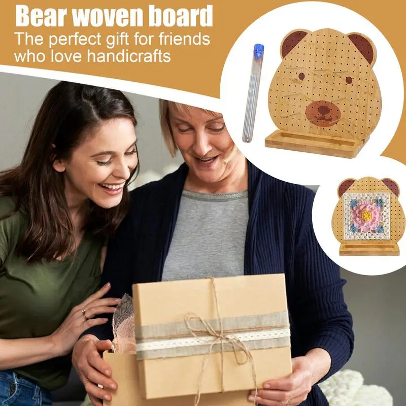 Деревянная доска для вязания крючком блокирующая ручной работы Деревянные