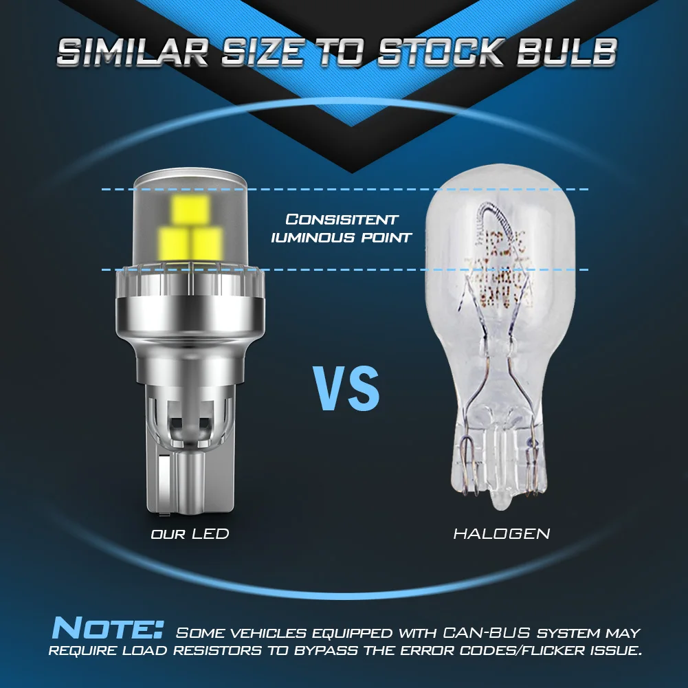 2 шт. светодиодные лампы T15 W16W T16 для Mitsubishi Outlander ASX Lancer