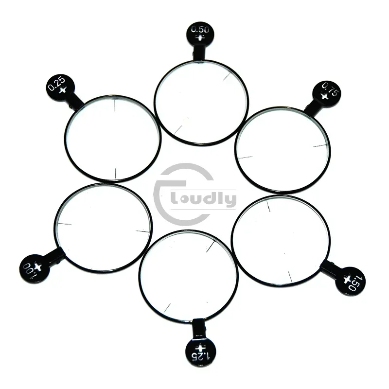 Офтальмологическая линза Пробная Цилиндрическая с цветным металлическим ободом