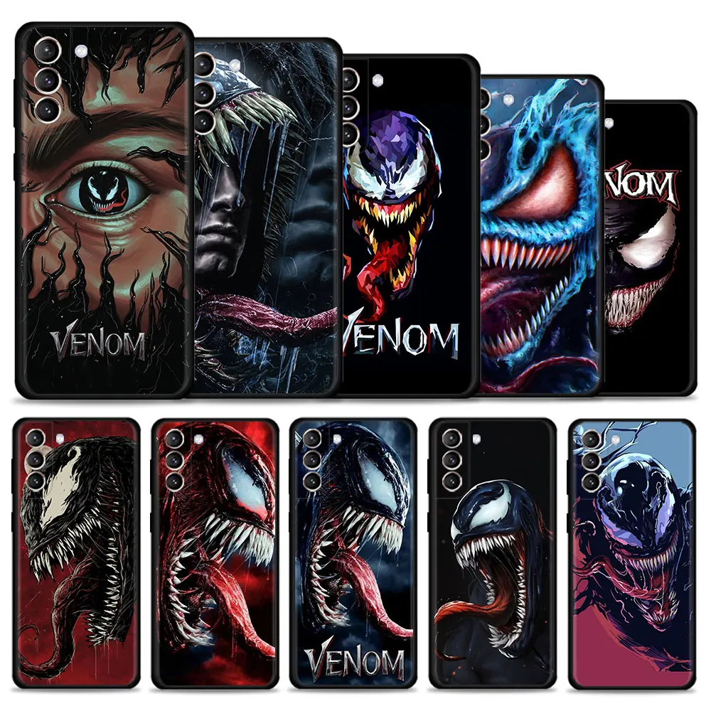 

For Samsung S20 S21 FE Ultra Plus S20FE Case for Galaxy Note 20Ultra 20 10Plus S10e S22 S10 Lite S9 S8 Fundas Marvel movie Venom