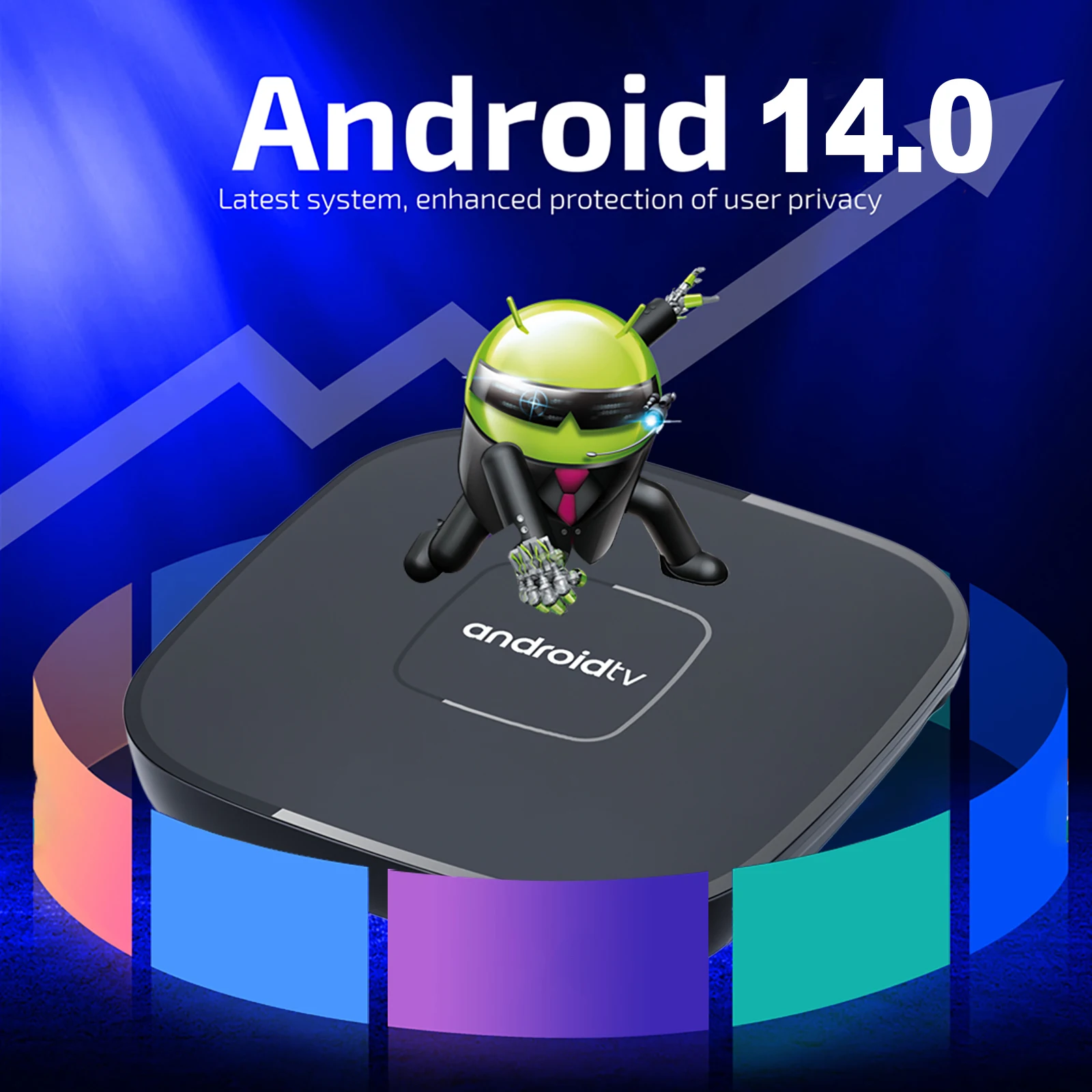 Фото Q96 A1 ТВ-приставка Android 14, Allwinner H313, поддержка HD 4K H.265 WiFi 4G Smart TV Box, 3D-медиаплеер, телеприставка, IPTV №4