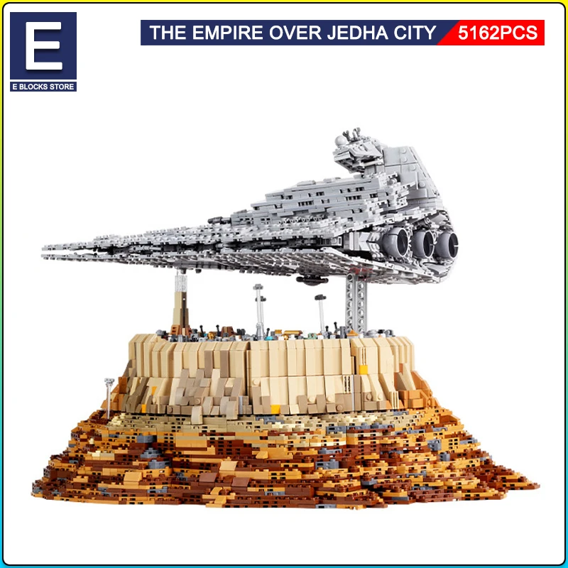 MOC-18916 The Empire Over Jedha City строительные блоки модели фильмы серия наборы Разрушитель Звездный Корабль Кирпичи Детские игрушки для мальчиков Подарки