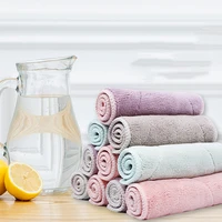 absorbent kitchen towels soft double sided fleece cleaning cloths non stick oil dish cloth rags kitchen household dish towel