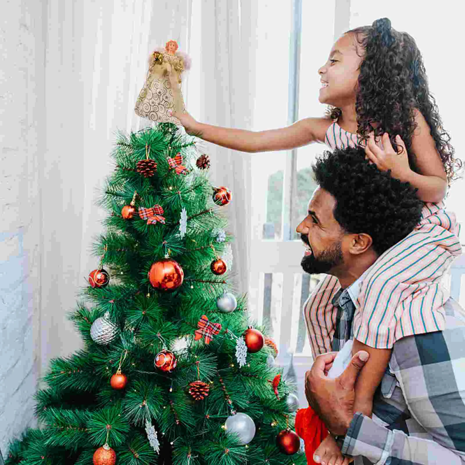 Товары для украшения рождественской елки Плюшевые крылья Ангел Верхняя звезда