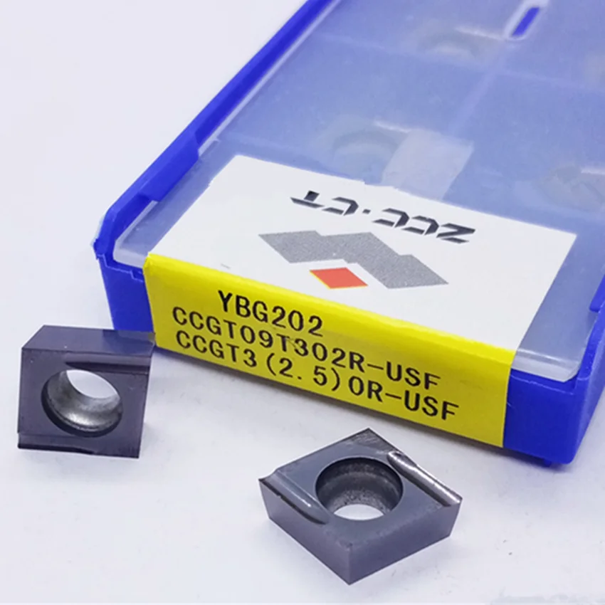 ZCC.CT CCGT09T302R-USF YBG202/CCGT09T302L-USF YBG202/CCGT09T304R-USF YBG202/CCGT09T304L-USF YBG202 CNC carbide inserts 10PCS/BOX