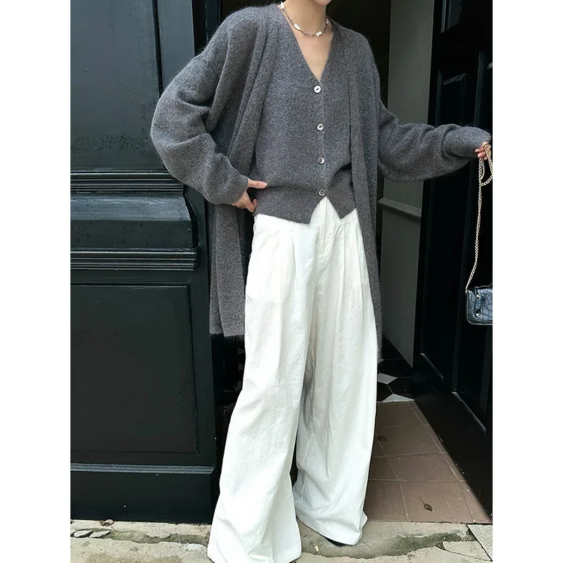 DTWO осенне-зимний вязаный топ оригинальный французский стиль элегантный дизайн