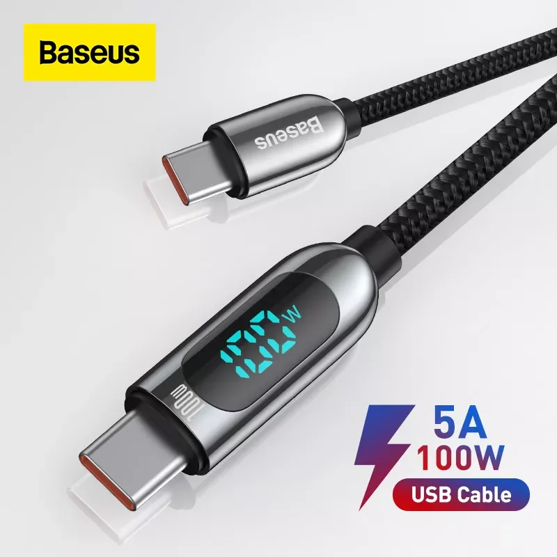 

NEW2023 Baseus PD 100W/66W USB C Cable for MacBook 2021 Fast Charging Type C Cable For Xiaomi Samsung Data Wire Phone Charging