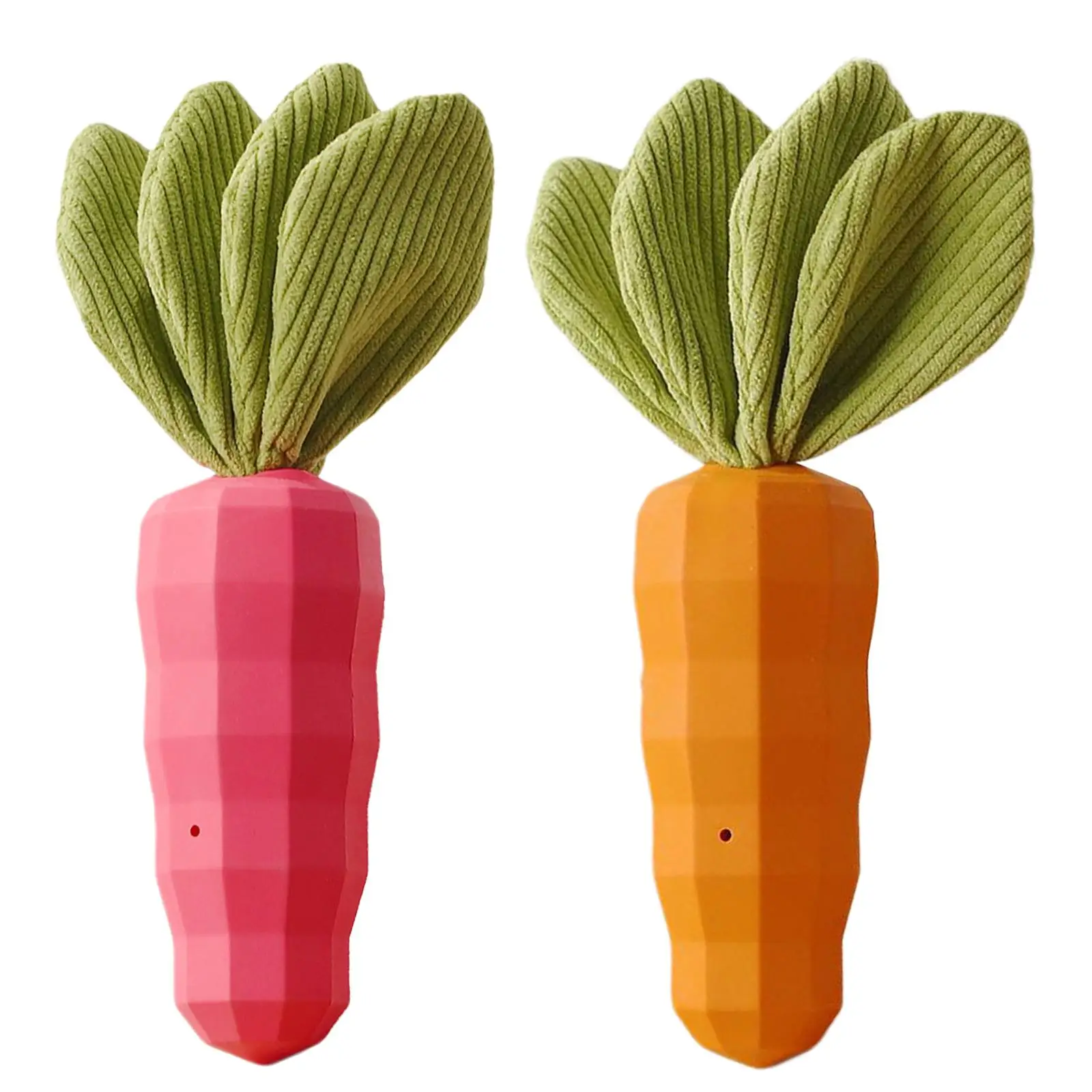 

Dog Toy Squeaky Rubber Carrot Chew Bite-Resistant Squeaker Molar Relief Toys