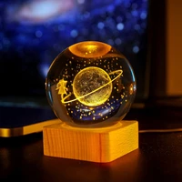 astronomy 3d solar system ball crystal globe planets milky way model sphere home decoration accessories luminous crystal ball