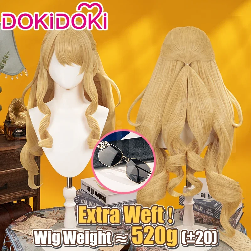 В наличии Navia Wig Game Genshin Impact DokiDoki женские светлые длинные волосы Фонтейн