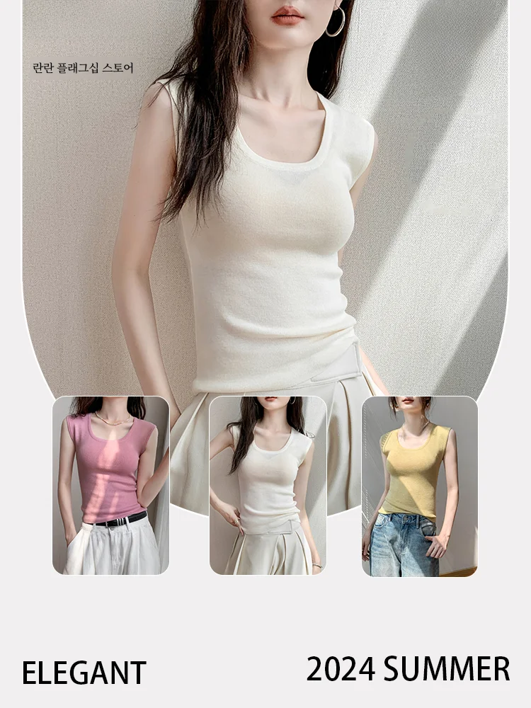 Привлекательная футболка с коротким рукавом и круглым вырезом Новинка лета 2024