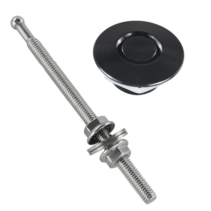 

3X Quick Release Latch License Plate Lock Clip 1.25 Inch Diameter Aluminum Alloy Car Hood Pins Lock Clip Kit (Black)