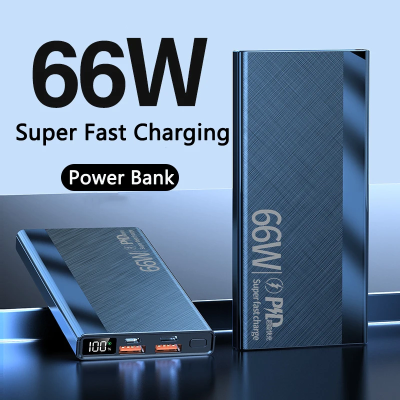 

20000mAh Power Bank 66W Super Fast Charging for iPhone 13 14 Pro Huawei Xiaomi Samsung PD 20W External Battery Charger Powerbank
