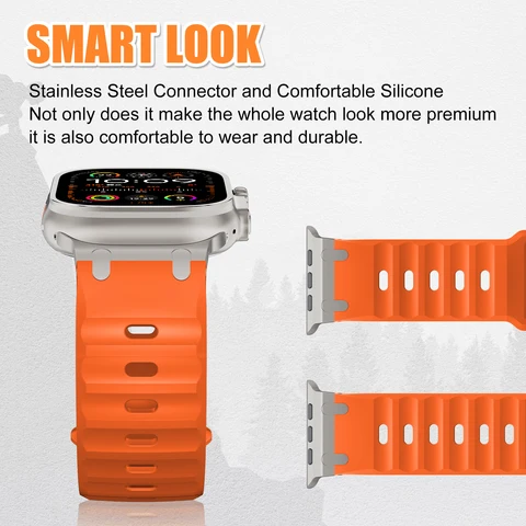 Силиконовый ремешок CRESTED для Apple Watch Ultra 2