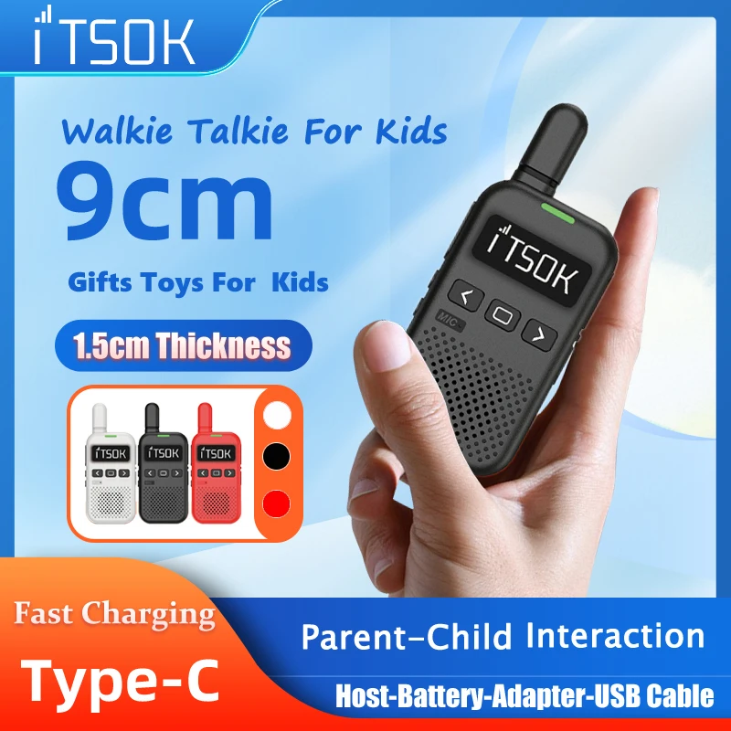 Itsok-Mini juguete para niños, Walkie Talkie Profesional de largo alcance, 2 piezas,...