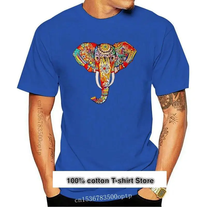 

Camiseta con estampado étnico de elefante para hombre y mujer, chaleco Unisex de arte colorido, camiseta sin mangas, 578