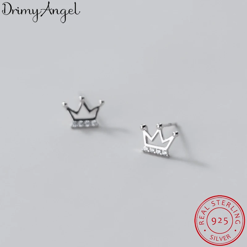 

Женские серьги в виде короны из серебра 100% пробы