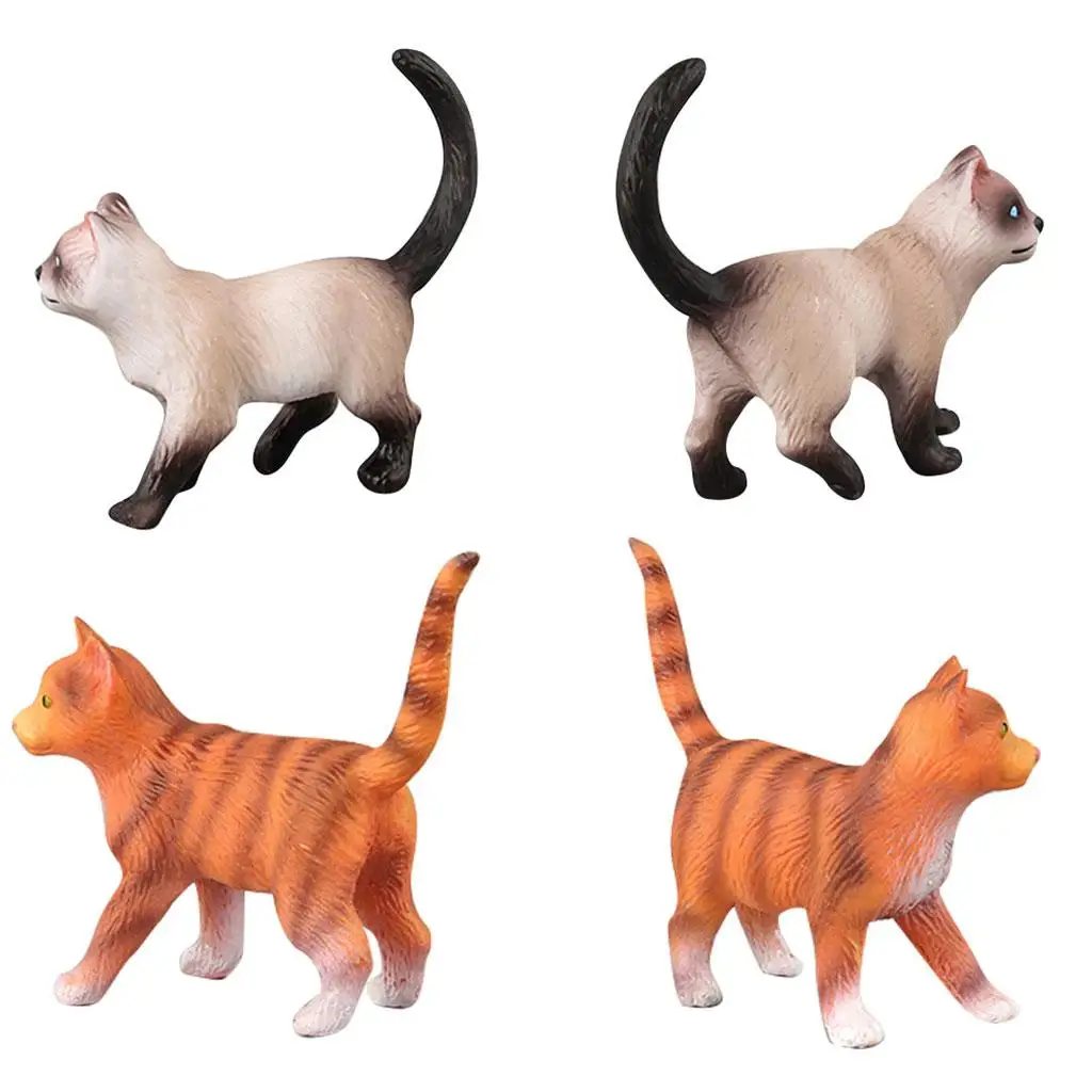 

Realistic Cat Figurines Educational Model for Christmas Birthday Gift Kids