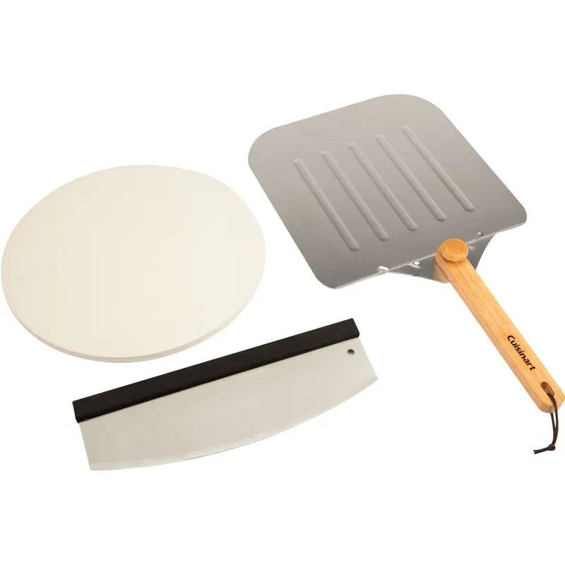 

NEW Deluxe Pizza Grilling Pack (Pizza Stone, Pizza Peel, Pizza Cutter)