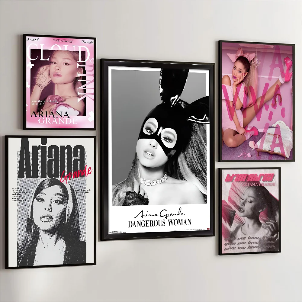 A-Ariana G-Grande Anime Posters Sticky HD Quality Wall Art Retro For Home Kawaii Room Decor