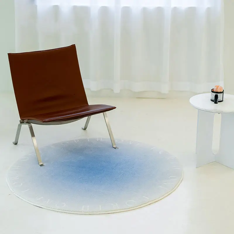 

Ins Gradient Round Carpet Living Room Bedroom Rug Girls Cute Room Decor Area Rug Floor Bedroom Decoration Gaming Chair Carpet