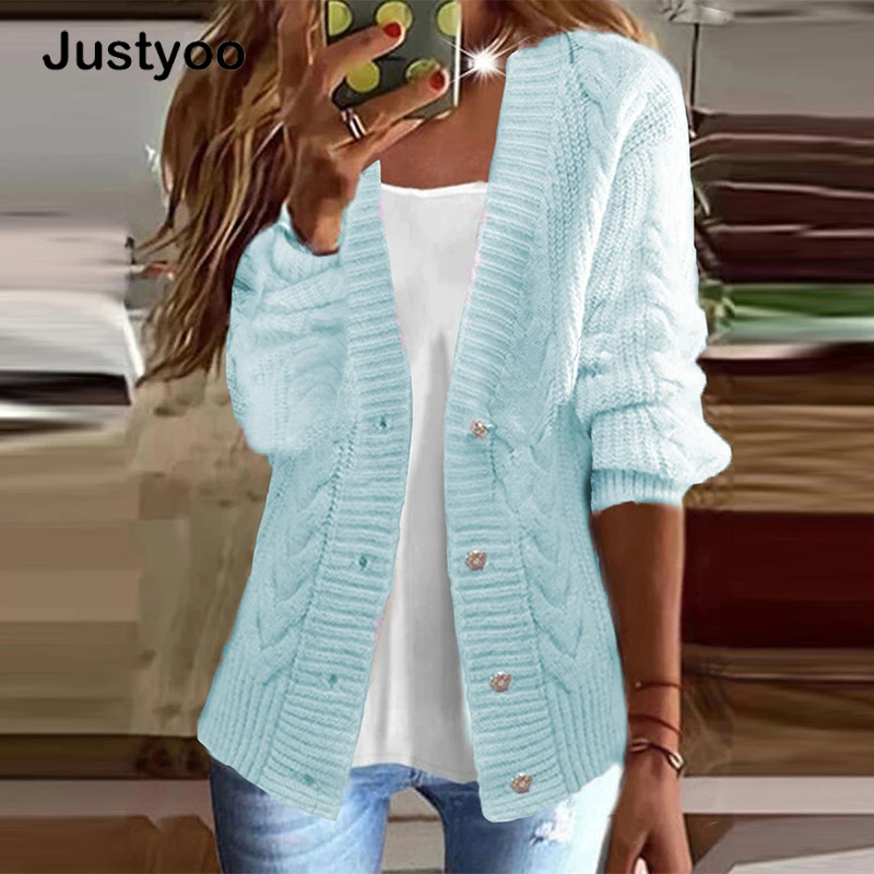 

2023 Knitted Cardigan Women Sweater Coat V-Neck Long Sleeve Single Breasted Loose Slim Tops Autumn Sweet White Pink Warm Sweater