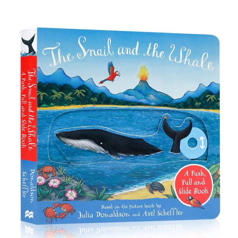 

Milu The Snail And КИТ A Push, Pull Slide bookkids's Booksstory Bookboard Book, оригинальные английские книги
