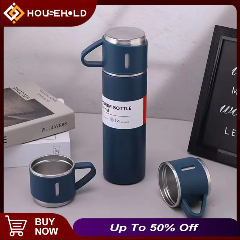 

Leak-proof Keep Hot Cold Mugs With Handle Bpa Free Thermos Flask 500ml Thermos Drinkware For Outdoor Biking Camping Office Car