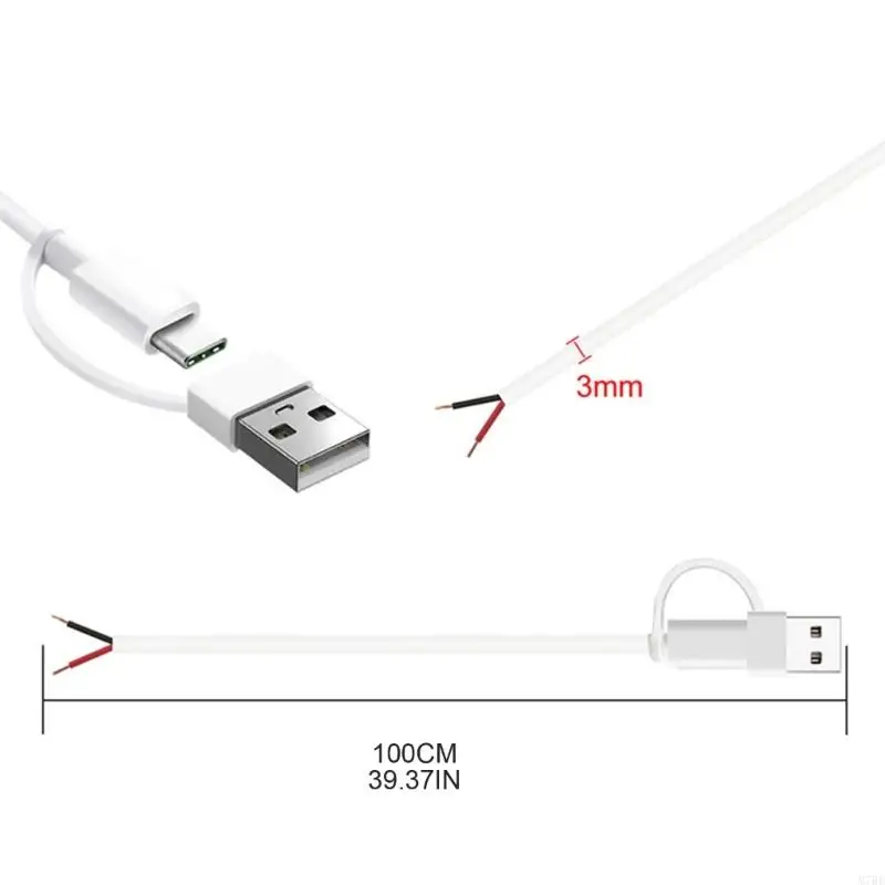 USB Type C кабель питания черный 5V 2A