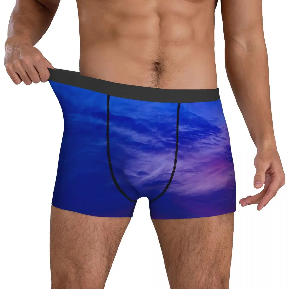 

Sunset Underwear Colorful Print Males Boxer Brief Plain Trunk Trenky Custom Oversize Panties