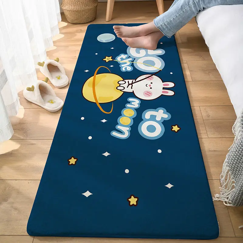 

Cute Rugs Bedroom Carpet Girl Bedside Blanket Household Living Room Space Rabbit Child Adult Room Floor Mat Front Carpets