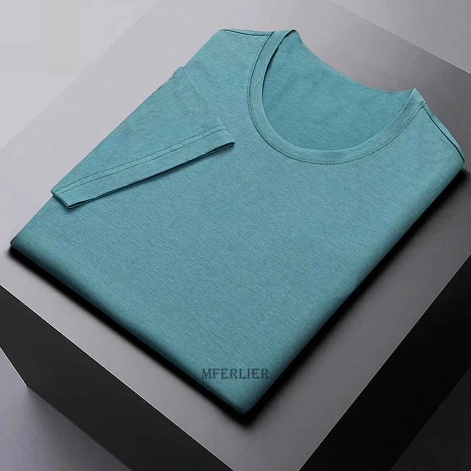 

summer Men tshirt short sleeve plus size 8XL 10XL solid color thin tees big sales tops simple loose tshirt cheap mferlier