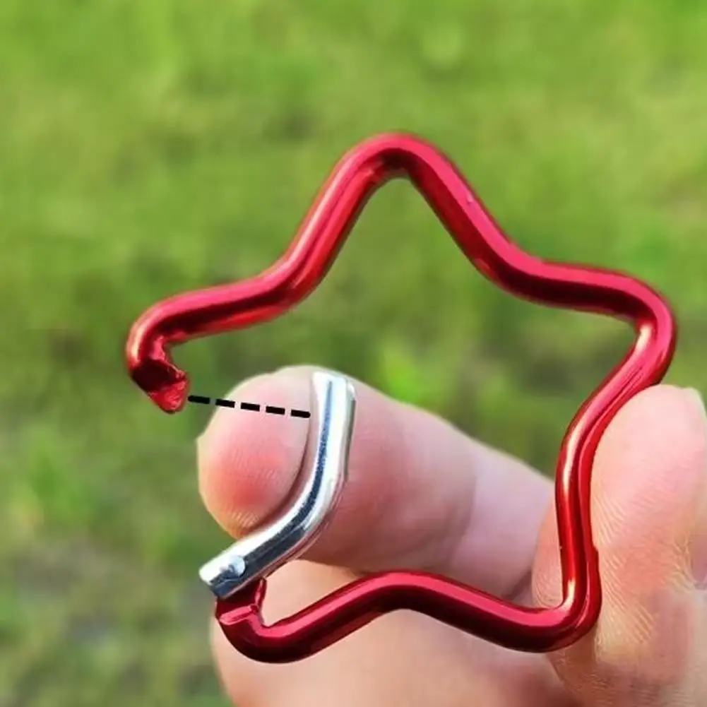 Карабин в форме звезды из алюминиевого сплава брелок с карабином пряжка для